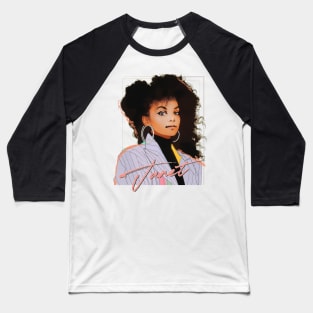 Janet  / 80s Aesthetic Original Fan Design Baseball T-Shirt